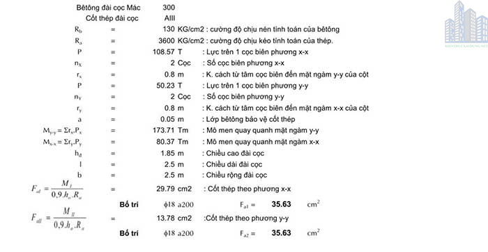 thiết kế móng cọc bê tông