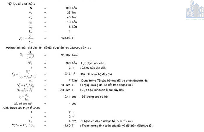 thiết kế móng cọc bê tông