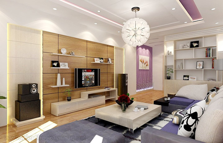 Trần thạch cao cho phòng khách