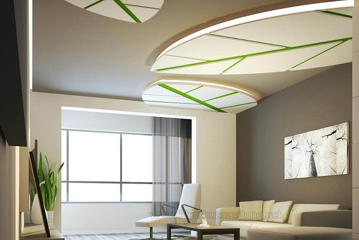 Trần thạch cao hình lá
